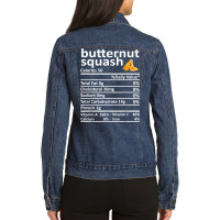 Butternut Squash Nutrition Food Thanksgiving Funny Christmas T Shirt Ladies Denim Jacket | Artistshot