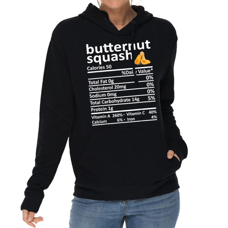 Butternut Squash Nutrition Food Thanksgiving Funny Christmas T Shirt Lightweight Hoodie by cm-arts | Artistshot