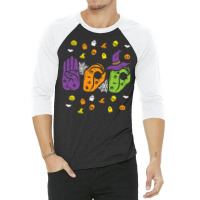 Boo Hands American Sign Language Pride Asl Halloween T Shirt 3/4 Sleeve Shirt | Artistshot