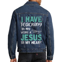 Jesus Christ God Savor Christian Teacher Gift Jesus Men Denim Jacket | Artistshot