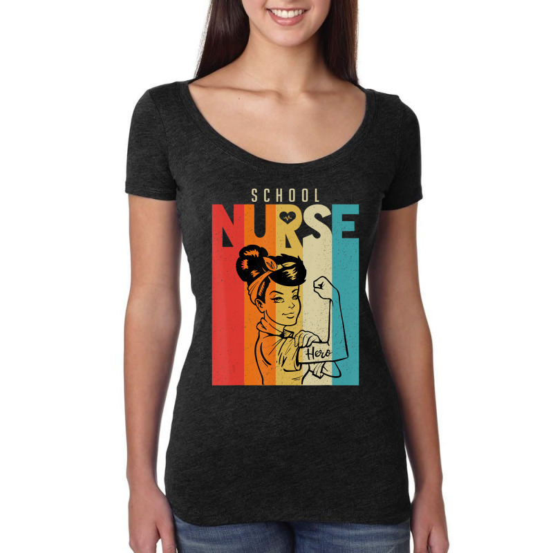 Vintage Rosie The Riveter School Nurse Women's Triblend Scoop T-shirt | Artistshot