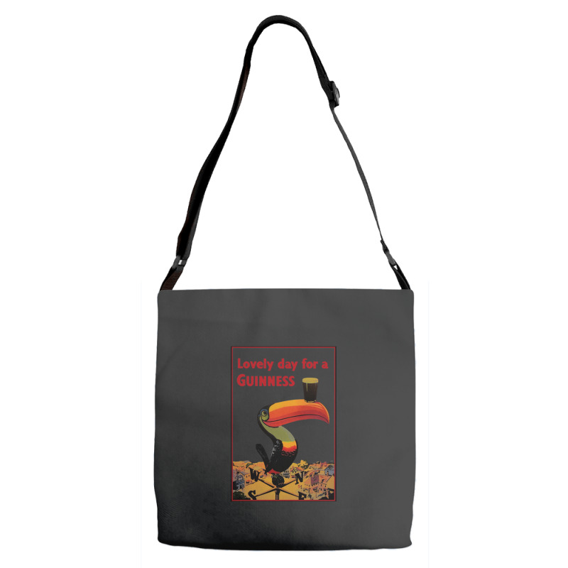 Lovely Day For A Guinness Letter Adjustable Strap Totes | Artistshot