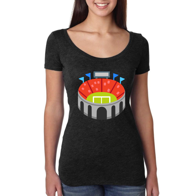 Stadium Grandstand Sport Stadium Women's Triblend Scoop T-shirt by cm-arts | Artistshot