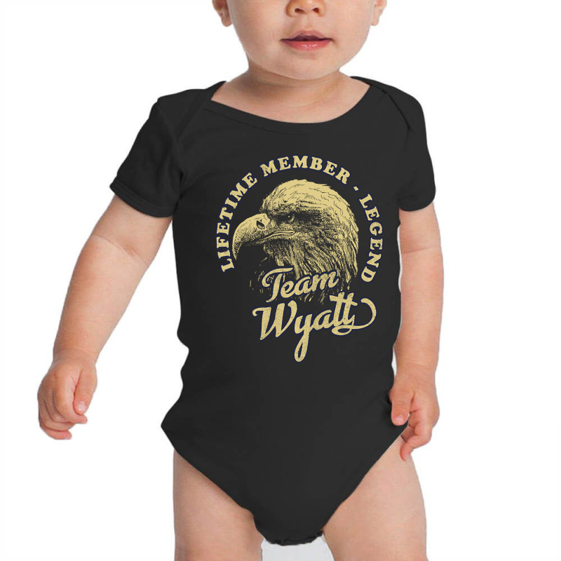 Wyatt Name - Lifetime Member Legend - Eagle Baby Bodysuit by laughingtuy | Artistshot