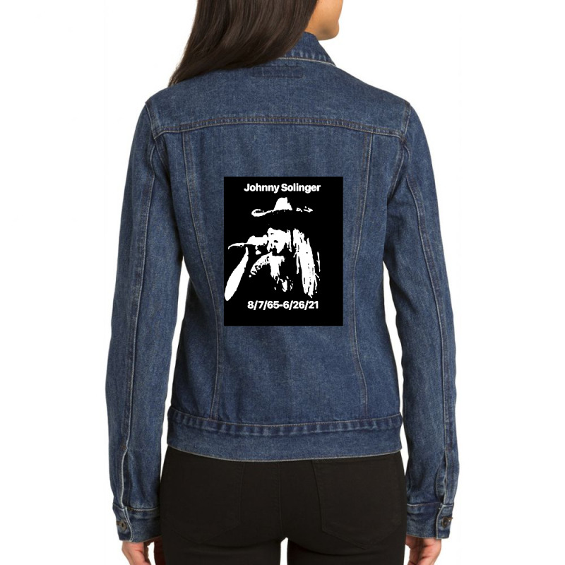 Johnny Solinger Rip Art Print Ladies Denim Jacket by cm-arts | Artistshot