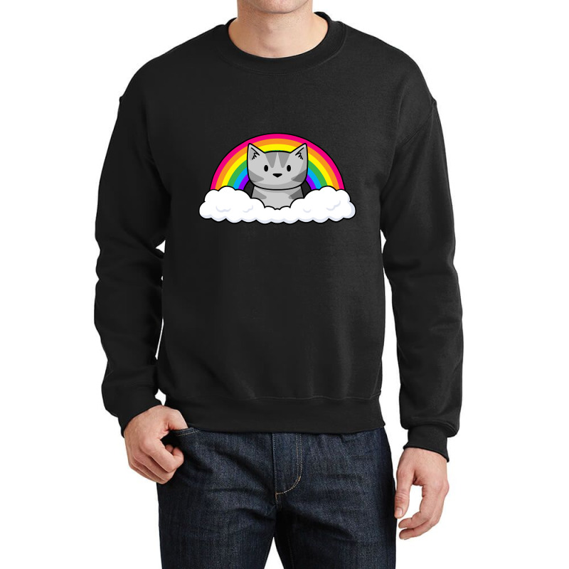 Rainbow Kitty Crewneck Sweatshirt | Artistshot