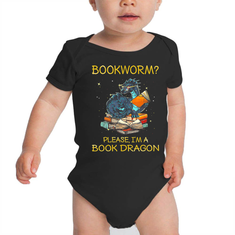 Bookworm Please I'm A Book Dragon Baby Bodysuit by cm-arts | Artistshot