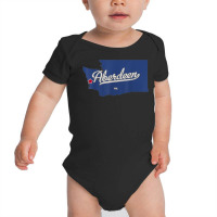 Aberdeen Washington Wa Map Baby Bodysuit | Artistshot