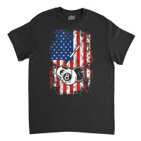 Billiards American Flag Cue Pool Balls Billiard Player Classic T-shirt | Artistshot