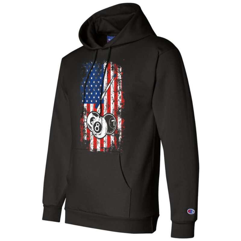 Billiards American Flag Cue Pool Balls Billiard Player Champion Hoodie by cm-arts | Artistshot