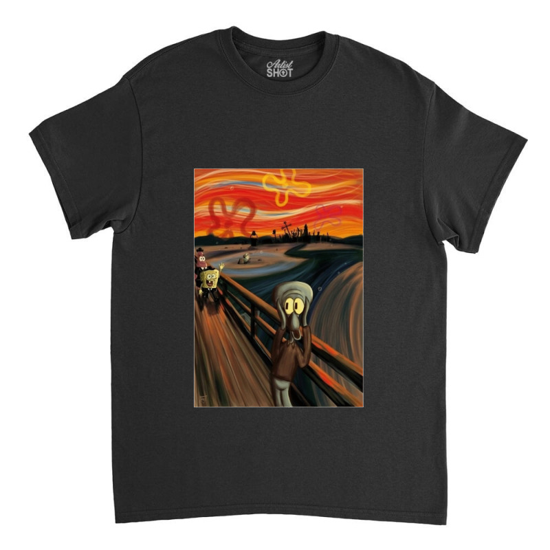 Music-retro-the-scream-by-edvard-munch-funny-graphic-gift- Classic T-shirt by cm-arts | Artistshot