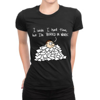 Toon Revue - Buried In Work Ladies Fitted T-shirt | Artistshot