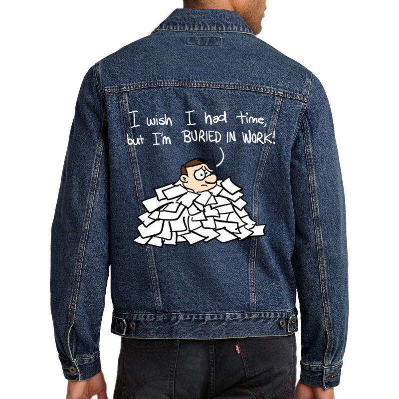 Toon Revue - Buried In Work Men Denim Jacket by atereabag | Artistshot