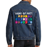 Work Of Art In Progress Perfect Artist Gift Men Denim Jacket | Artistshot