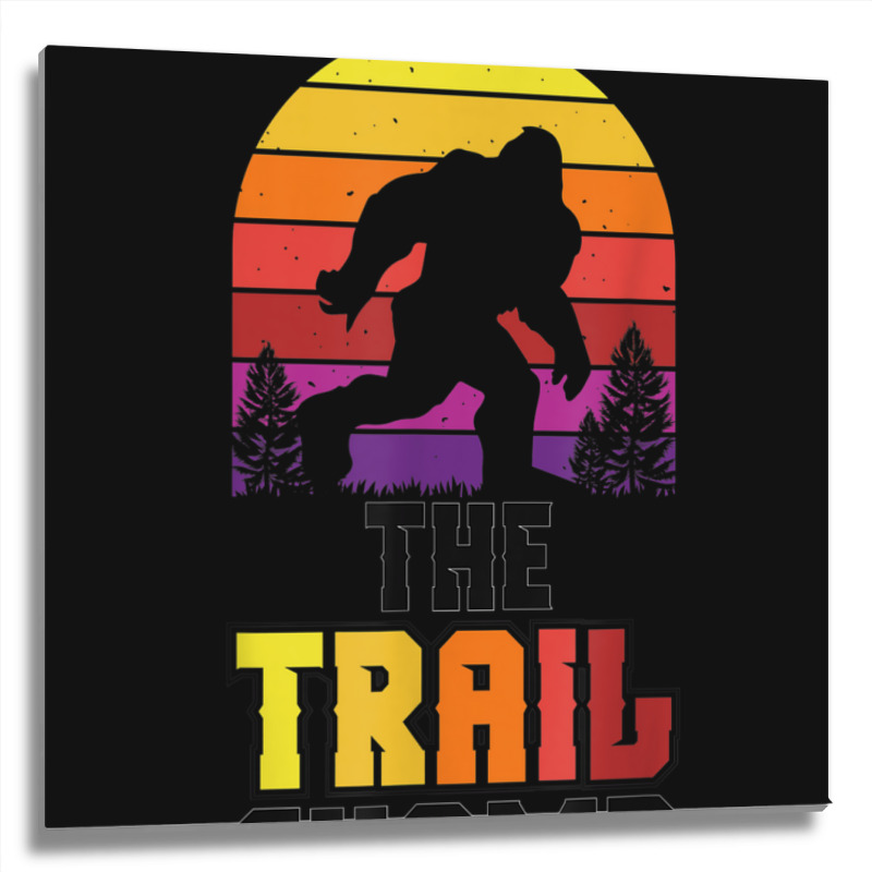 The Trail Champion Funny Women Running Athlete Sports Metal Print Square | Artistshot