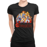 Thundercats Group Retro Sunset T Shirt Ladies Fitted T-shirt | Artistshot