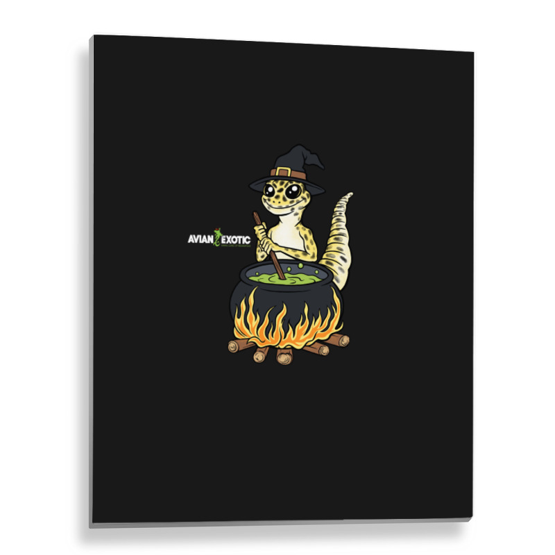 Witchy Leopard Gecko Metal Print Vertical | Artistshot