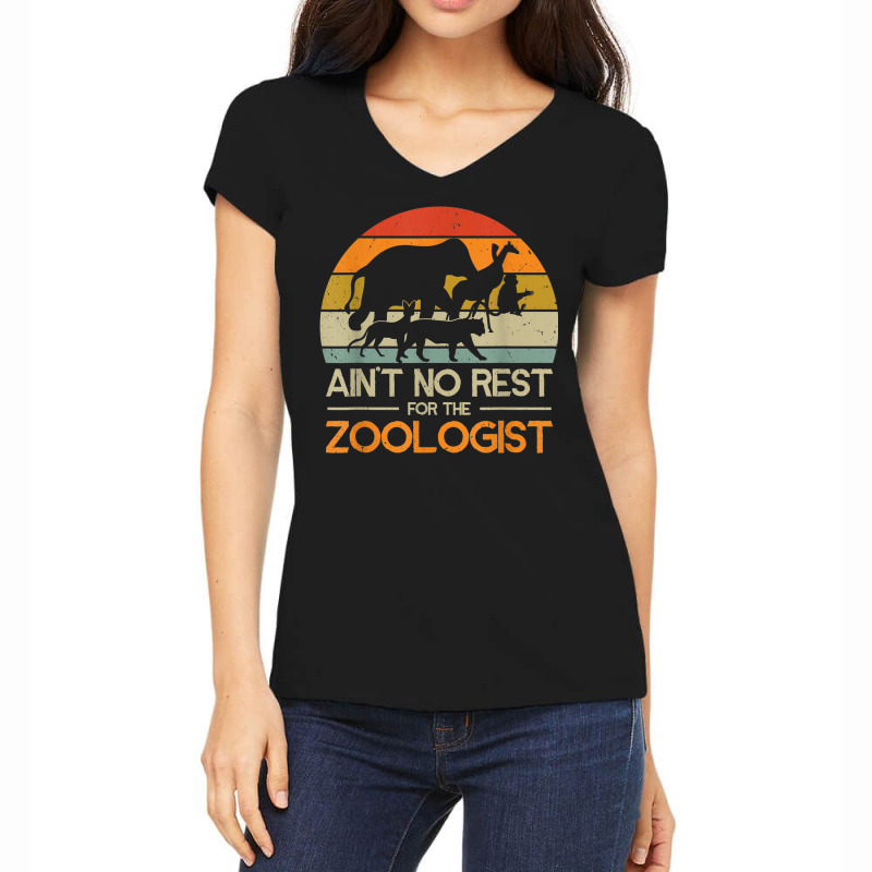 Zoologist Zookeeping Wildlife Zoology Zoo Employee Zookeeper Women's V-Neck T-Shirt by Posh | Artistshot