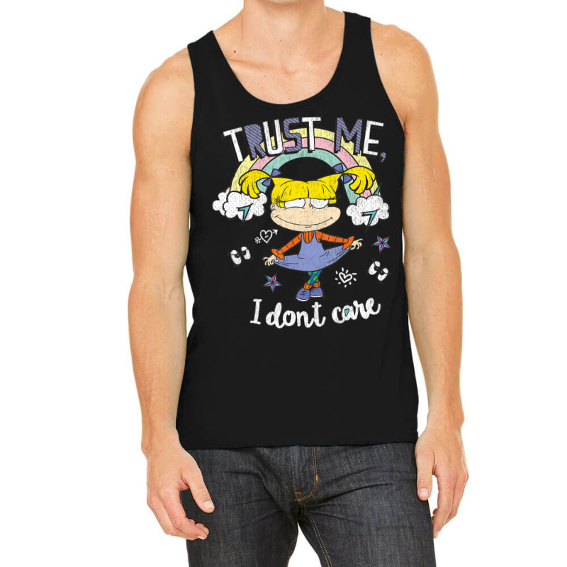 Rugrats Angelica Trust Me Don't Care Rainbow Tank Top by cm-arts | Artistshot