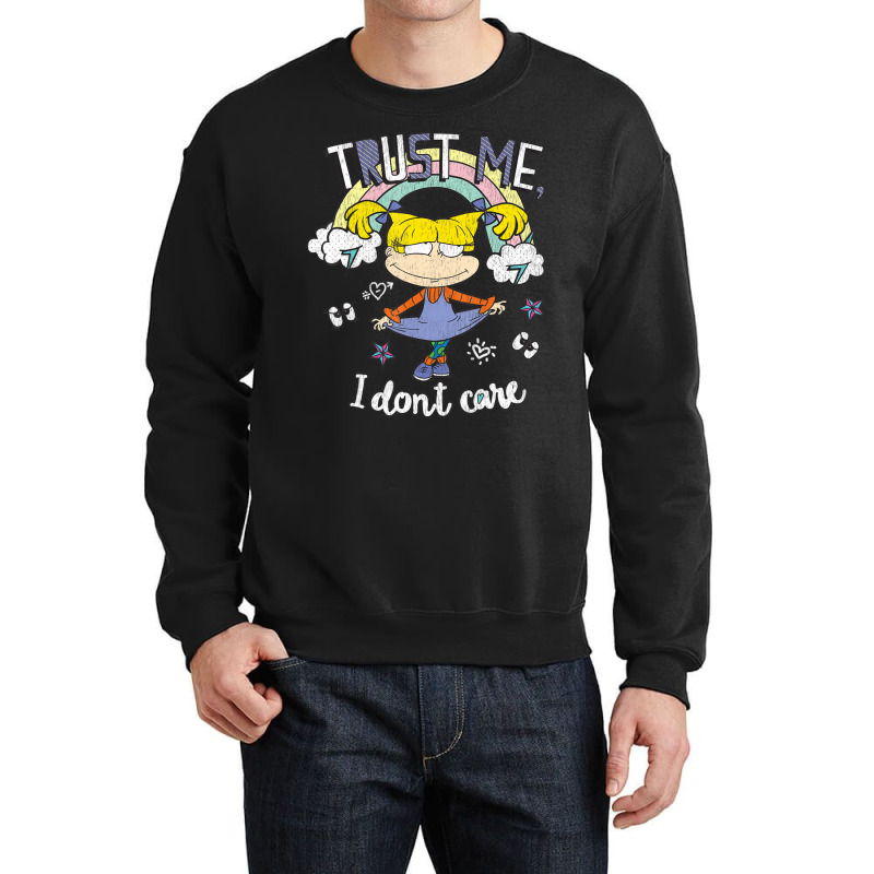 Rugrats Angelica Trust Me Don't Care Rainbow Crewneck Sweatshirt by cm-arts | Artistshot