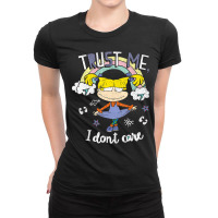 Rugrats Angelica Trust Me Don't Care Rainbow Ladies Fitted T-shirt | Artistshot