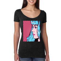 Dramatic Pink Pop Art Women's Triblend Scoop T-shirt | Artistshot