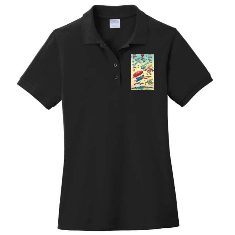 Openings-of-the-panama-canals- Ladies Polo Shirt by cm-arts | Artistshot