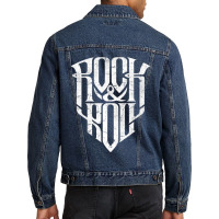 I Love Rock & Roll Music Tees Enjoy Rock & Roll Men Denim Jacket | Artistshot