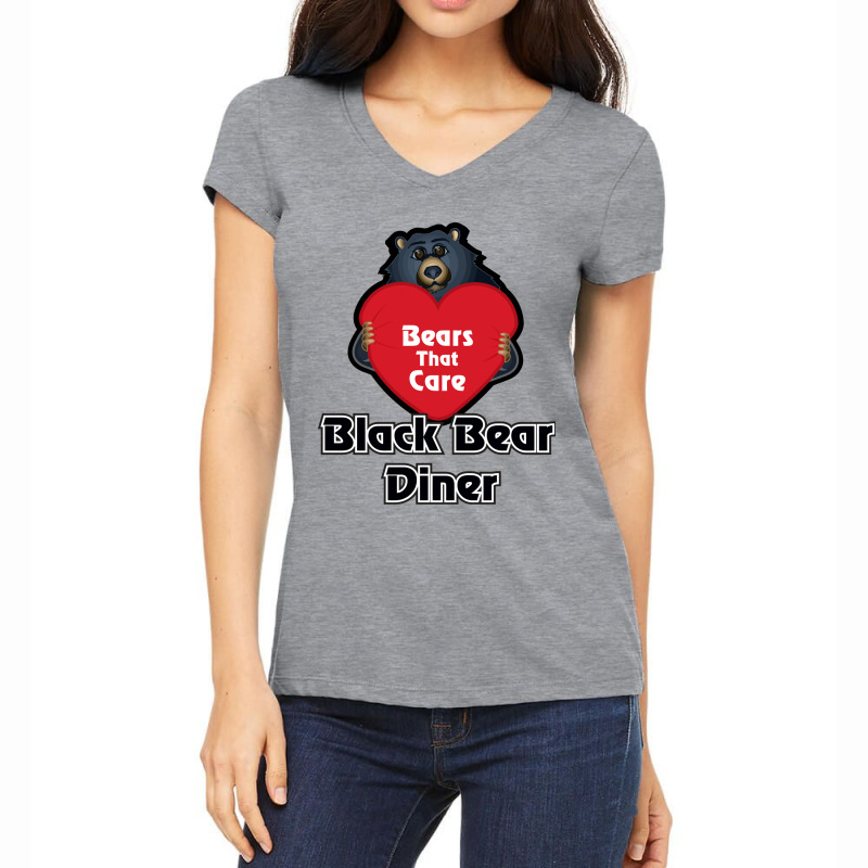 Resto, Black Bear Diner Women's V-Neck T-Shirt by Kahet | Artistshot