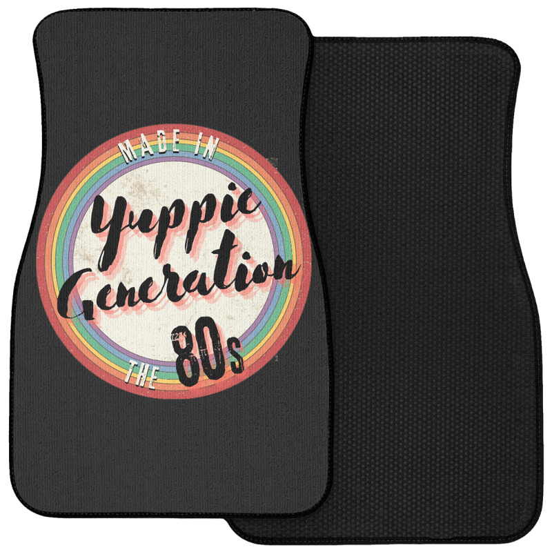 Yuppie Generation Made In The 80s - Vintage Style Front Car Mat | Artistshot