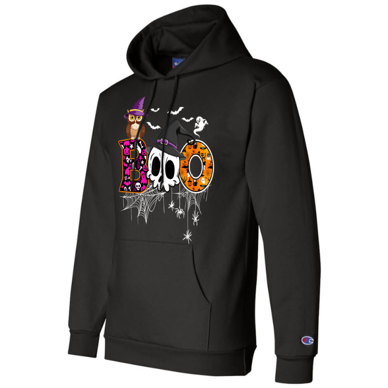 Boo Skull Own Witch's Hat And Ghost Funny Halloween Costume Champion Hoodie by Posh | Artistshot