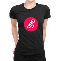 Microphone For Musically Inclined Kids Ladies Fitted T-shirt | Artistshot