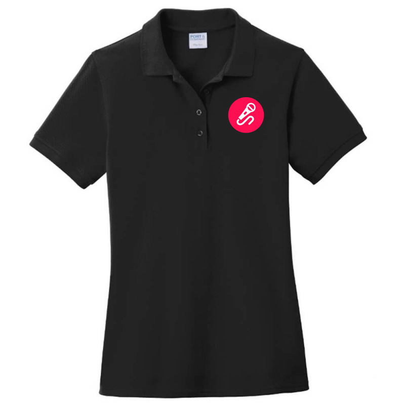 Microphone For Musically Inclined Kids Ladies Polo Shirt by KristyMelton | Artistshot