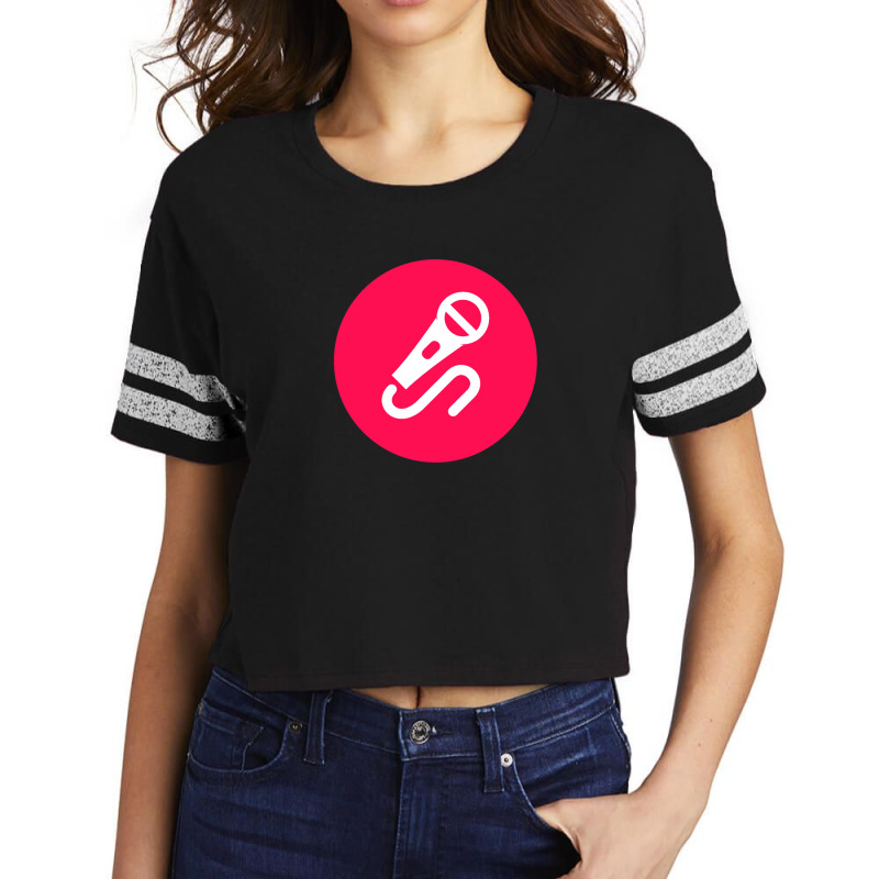 Microphone For Musically Inclined Kids Scorecard Crop Tee by KristyMelton | Artistshot