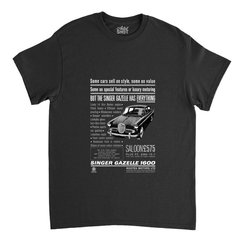 Singer Gazelle - Advert Classic T-shirt | Artistshot