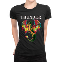 Imagine You Are A Thunder Dragon Breathing Fire With Wings Ladies Fitted T-shirt | Artistshot