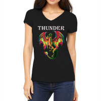 Imagine You Are A Thunder Dragon Breathing Fire With Wings Women's V-neck T-shirt | Artistshot