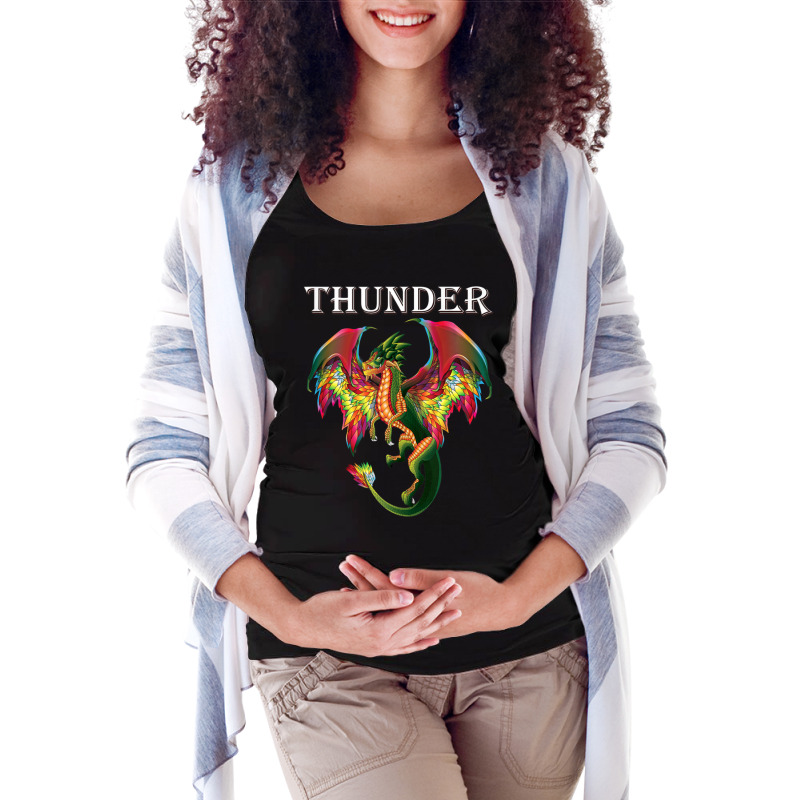 Imagine You Are A Thunder Dragon Breathing Fire With Wings Maternity Scoop Neck T-shirt by cm-arts | Artistshot