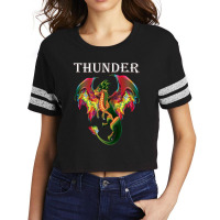 Imagine You Are A Thunder Dragon Breathing Fire With Wings Scorecard Crop Tee | Artistshot