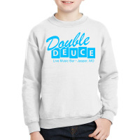 Retro 80s Double Deuce Roadhouse Pullover Hoodie Youth Sweatshirt | Artistshot