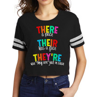 There Their They_re Funny English Teacher Grammar Teacher Scorecard Crop Tee | Artistshot