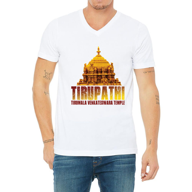 Tirupathi Tirumala Temple V-Neck Tee by RILEYALLEN | Artistshot