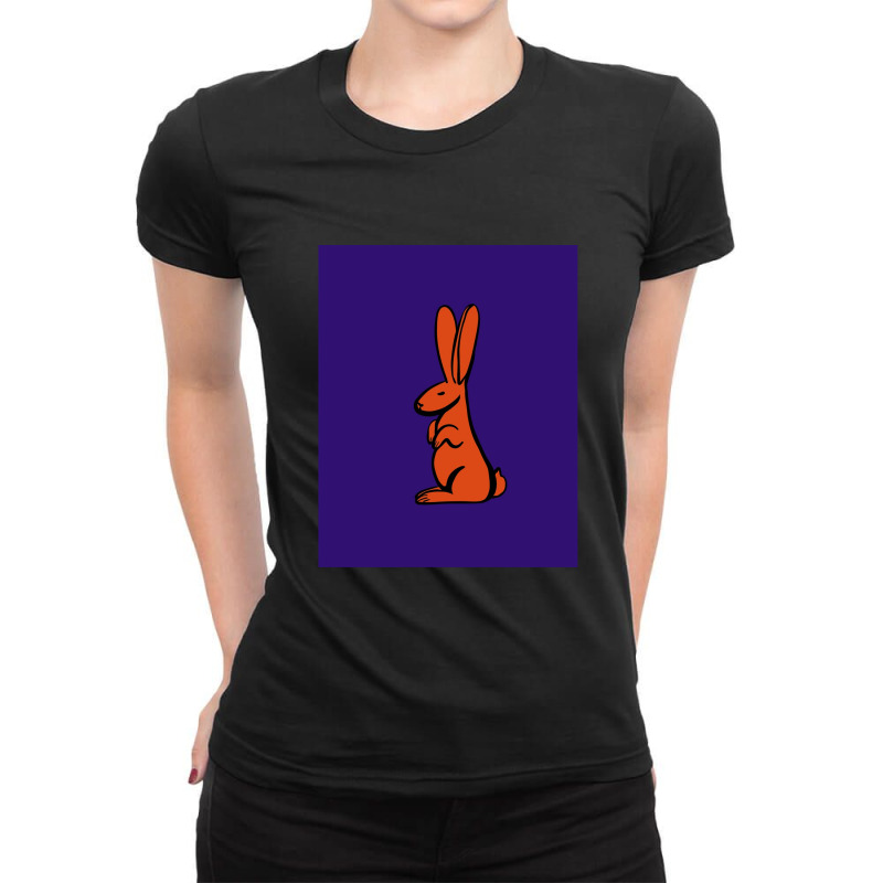 Rabbit With Long Ears Ladies Fitted T-Shirt by TerryFoutch | Artistshot