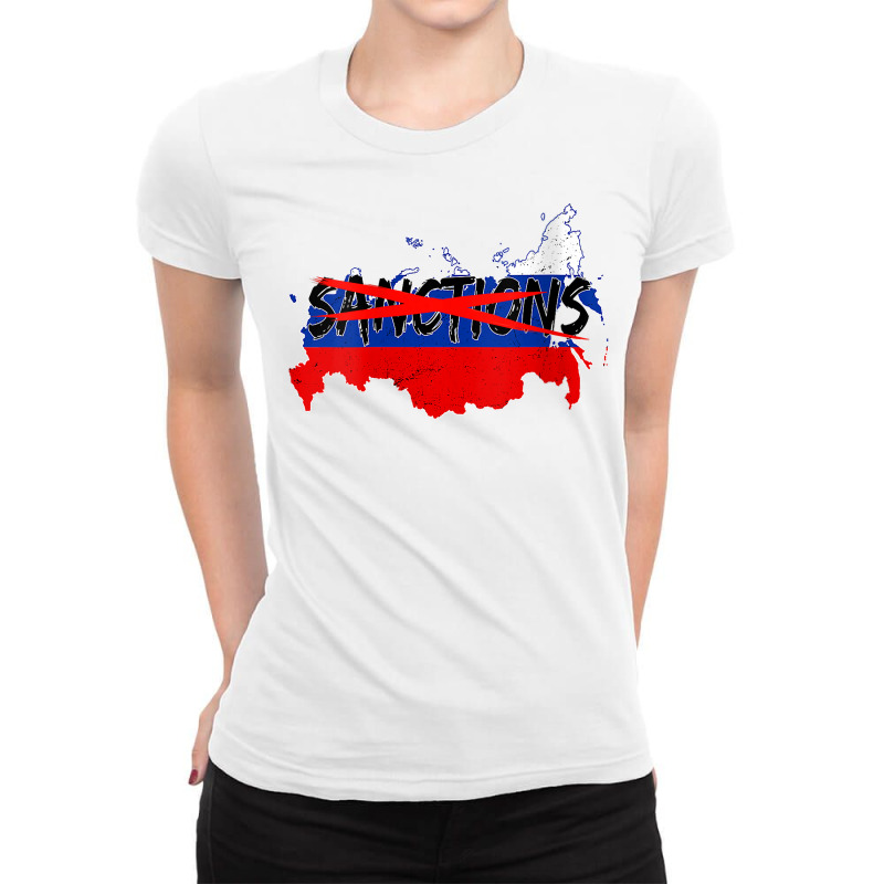 Womens Let's Remove Sanctions On Russia Peace Love And Nord Streams V Ladies Fitted T-Shirt by lukaegawaefu | Artistshot