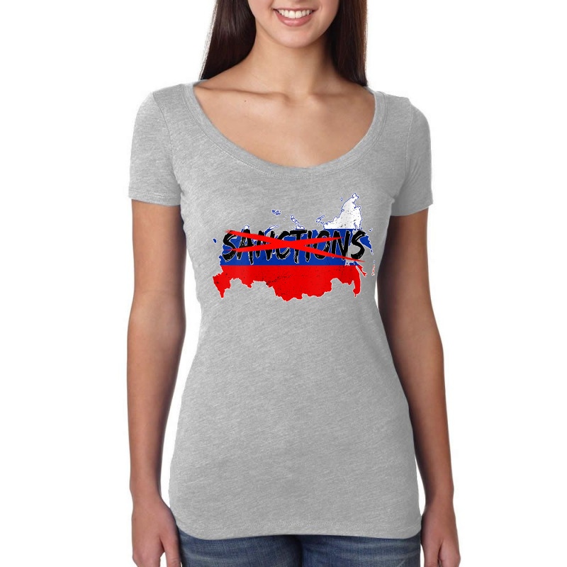 Womens Let's Remove Sanctions On Russia Peace Love And Nord Streams V Women's Triblend Scoop T-shirt by lukaegawaefu | Artistshot