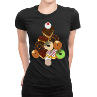 Donut Christmas Tree Festive Funny Holiday Food Meme T Shirt Ladies Fitted T-shirt | Artistshot