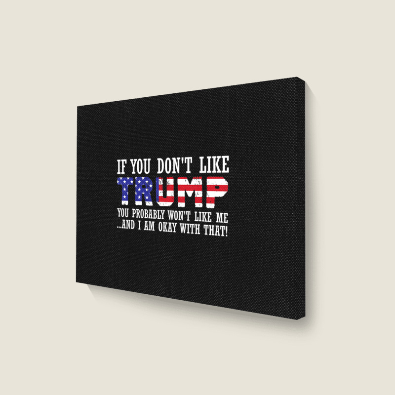 If You Don't Like Trump Then You Won't Like Me Landscape Canvas Print | Artistshot