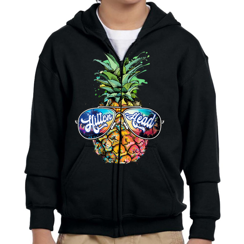 Womens Pineapple Sunglasses Hilton Head Beaches Carolina Vintage V Nec Youth Zipper Hoodie | Artistshot