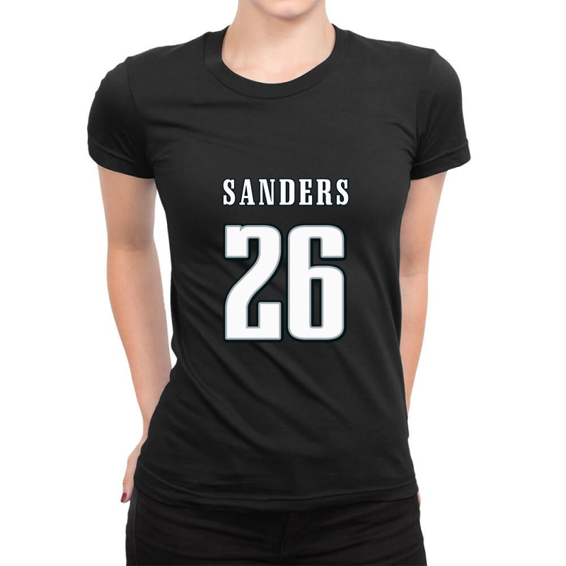 Miles Sanders Eagles Ladies Fitted T-Shirt by ngetalkdulu | Artistshot