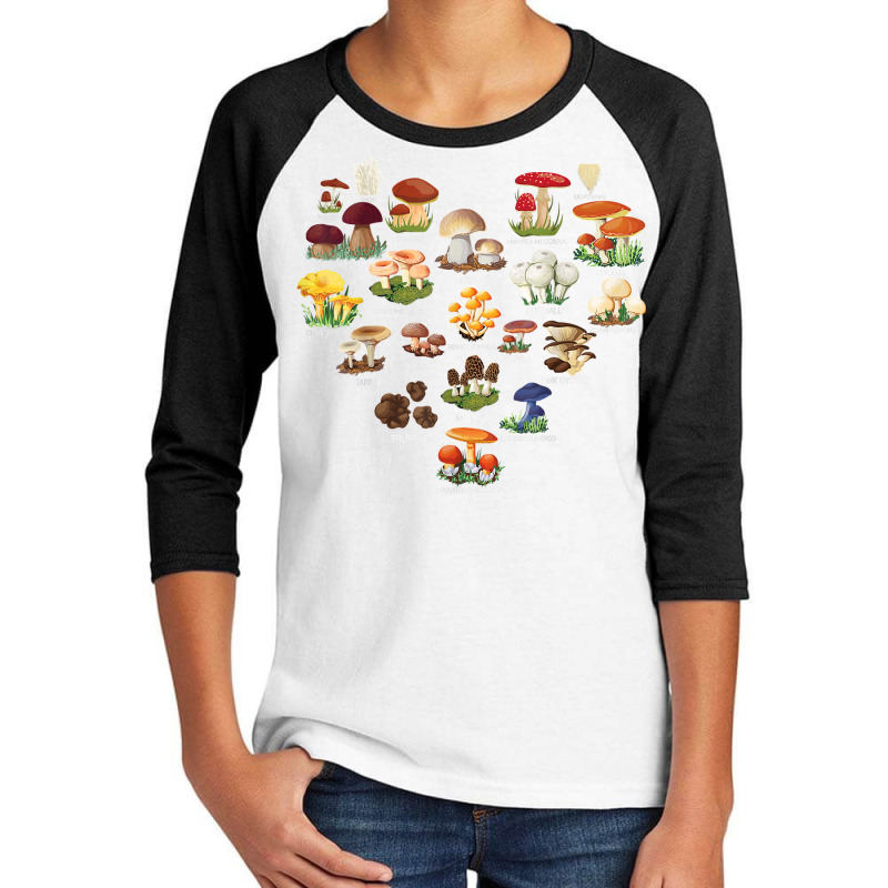 Mushroom Mycology Fungi Foraging Mushrooms Whisperer Fungus T Shirt Youth 3/4 Sleeve by cm-arts | Artistshot